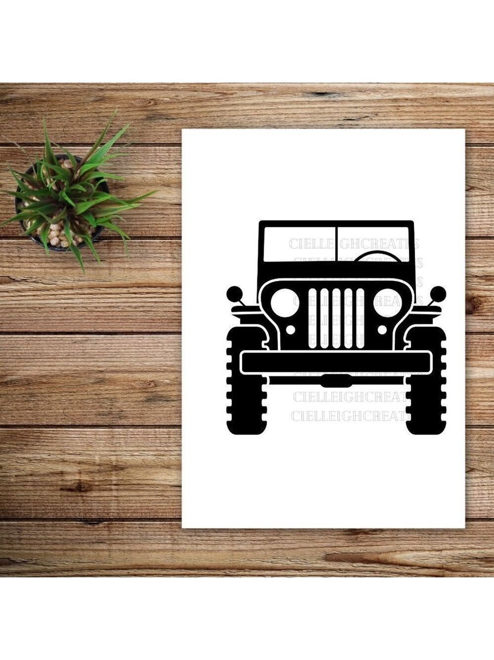 *2 for $20* Jeep Outline Vinyl decal  sticker Handcrafted